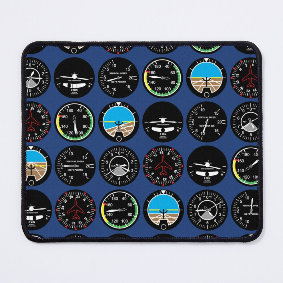 Mouse Pad Flight Instruments 11.8 X 9.8 Inch Computer Mat Gaming Office Mousepad 7802738198911