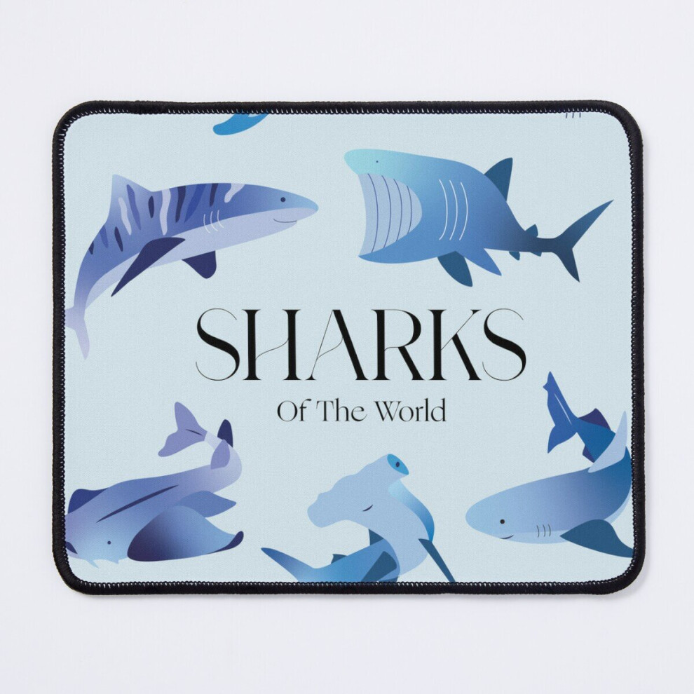 Mouse Pad Sharks Of The World Gradient Illustration 11.8 X 9.8 Inch Computer Mat Gaming Office Mousepad 7802738186185
