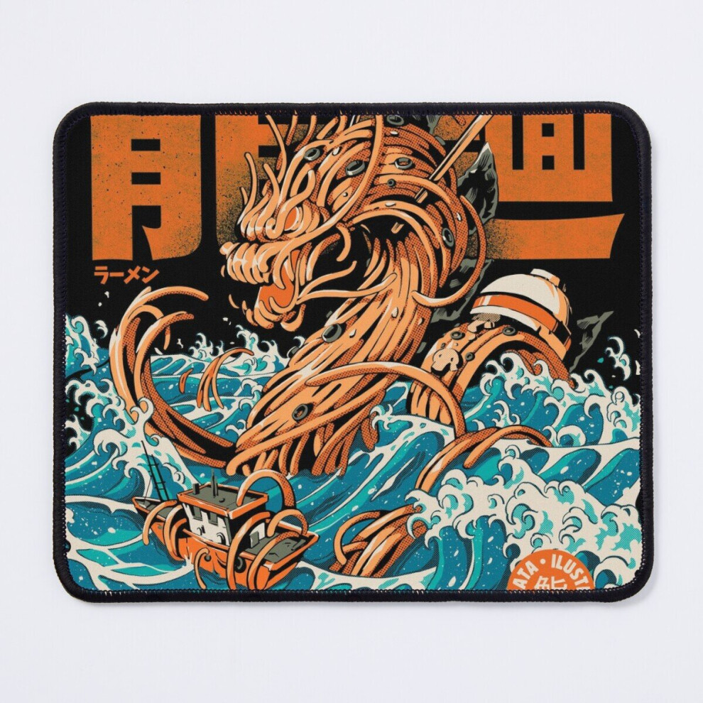 Mouse Pad Great Ramen Dragon Off Kanagawa 11.8 X 9.8 Inch Computer Mat Gaming Office Mousepad Black 7802738142624