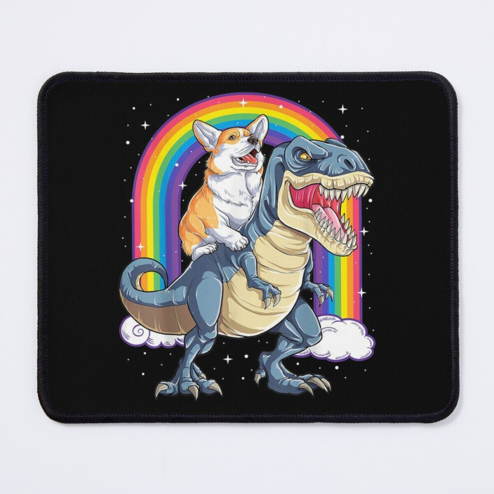 Mouse Pad Corgi Riding Dinosaur Rainbow 11.8 X 9.8 Inch Computer Mat Gaming Office Mousepad 7802738115703