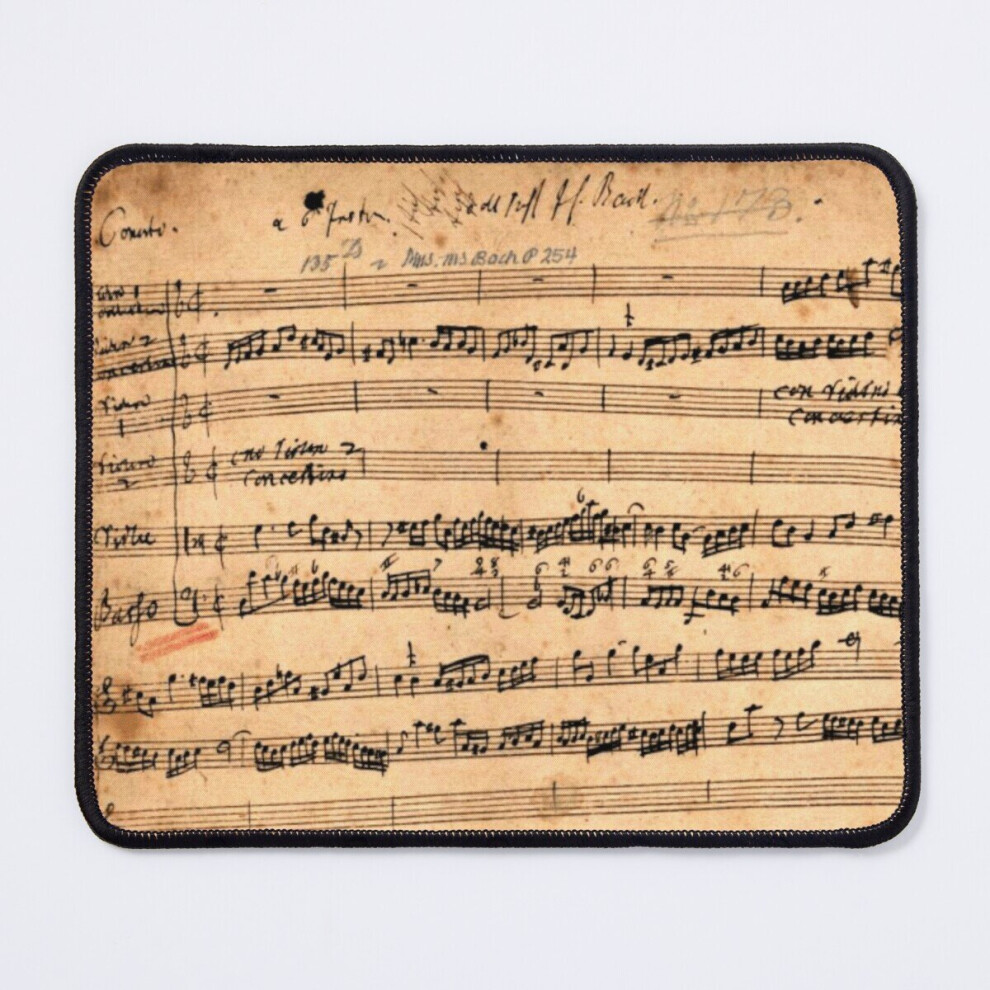 Mouse Pad Bach Concerto For 2 Violins In D Minor, Bwv 1043 11.8 X 9.8 Inch Computer Mat Gaming Office Mousepad 7802738115826