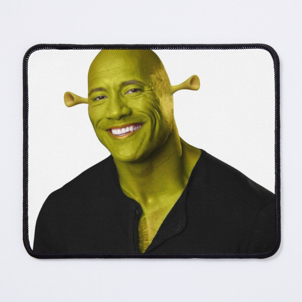 Mouse Pad Shrek - Dwayne "The Rock" Johnson - Work Of Art 11.8 X 9.8 Inch Computer Mat Gaming Office Mousepad 7802738110012