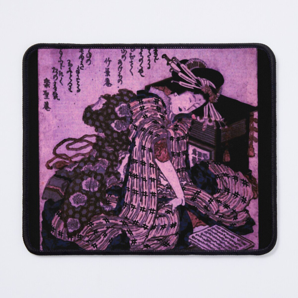 Mouse Pad Hokusai - Courtesan Asleep - Hue 11.8 X 9.8 Inch Computer Mat Gaming Office Mousepad Purple 7802738192230