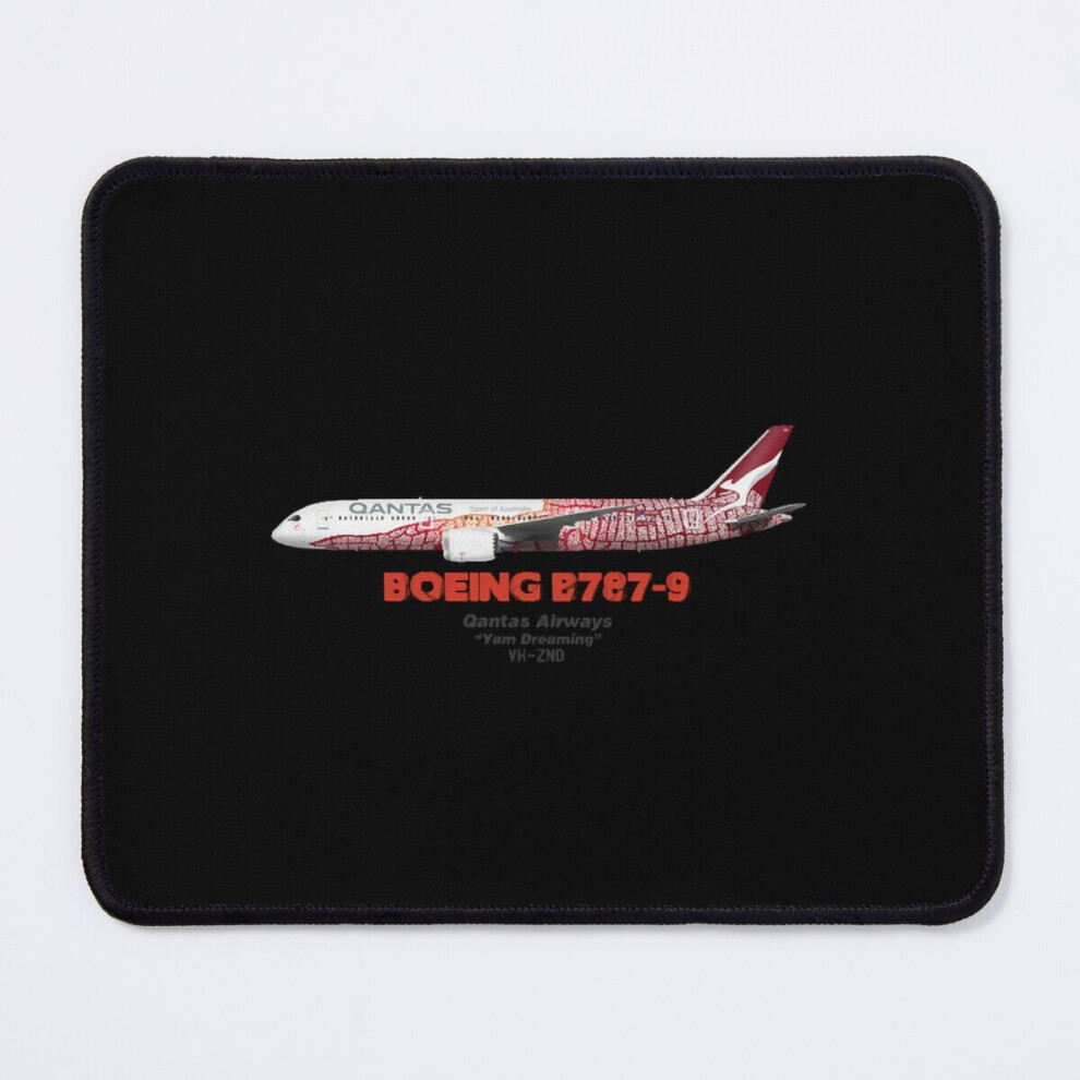 Mouse Pad Boeing B787-9 - Qantas Airways Yam Dreaming 11.8 X 9.8 Inch Computer Mat Gaming Office Mousepad 7802738198799