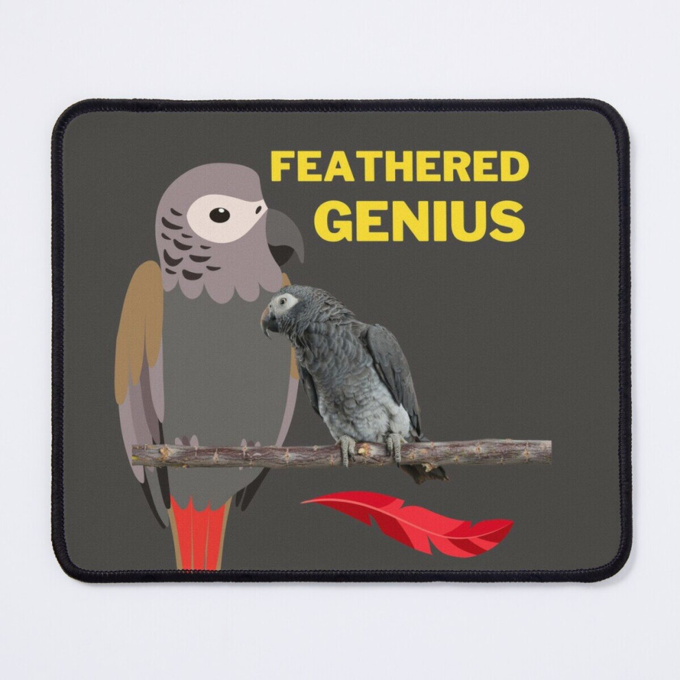 Mouse Pad African Feathered Genius 11.8 X 9.8 Inch Computer Mat Gaming Office Mousepad Grey 7802738208733