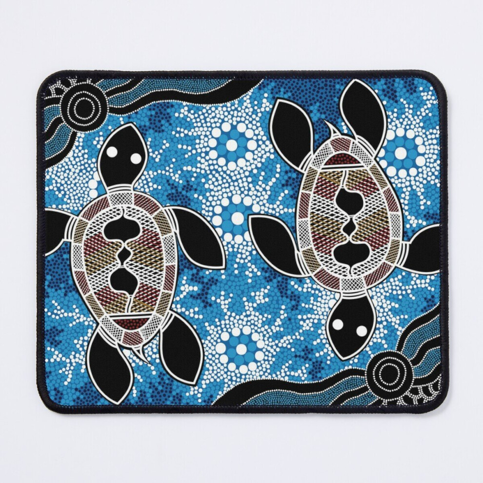 Mouse Pad Authentic Aboriginal Art - Sea Turtles 11.8 X 9.8 Inch Computer Mat Gaming Office Mousepad 7802738167757