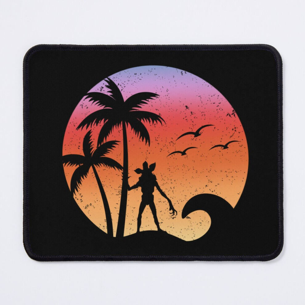 Mouse Pad Sunset Demogorgon Stranger Things Funny Beach Palms Vintage 11.8 X 9.8 Inch Computer Mat Gaming Office Mousepad 7802738158281