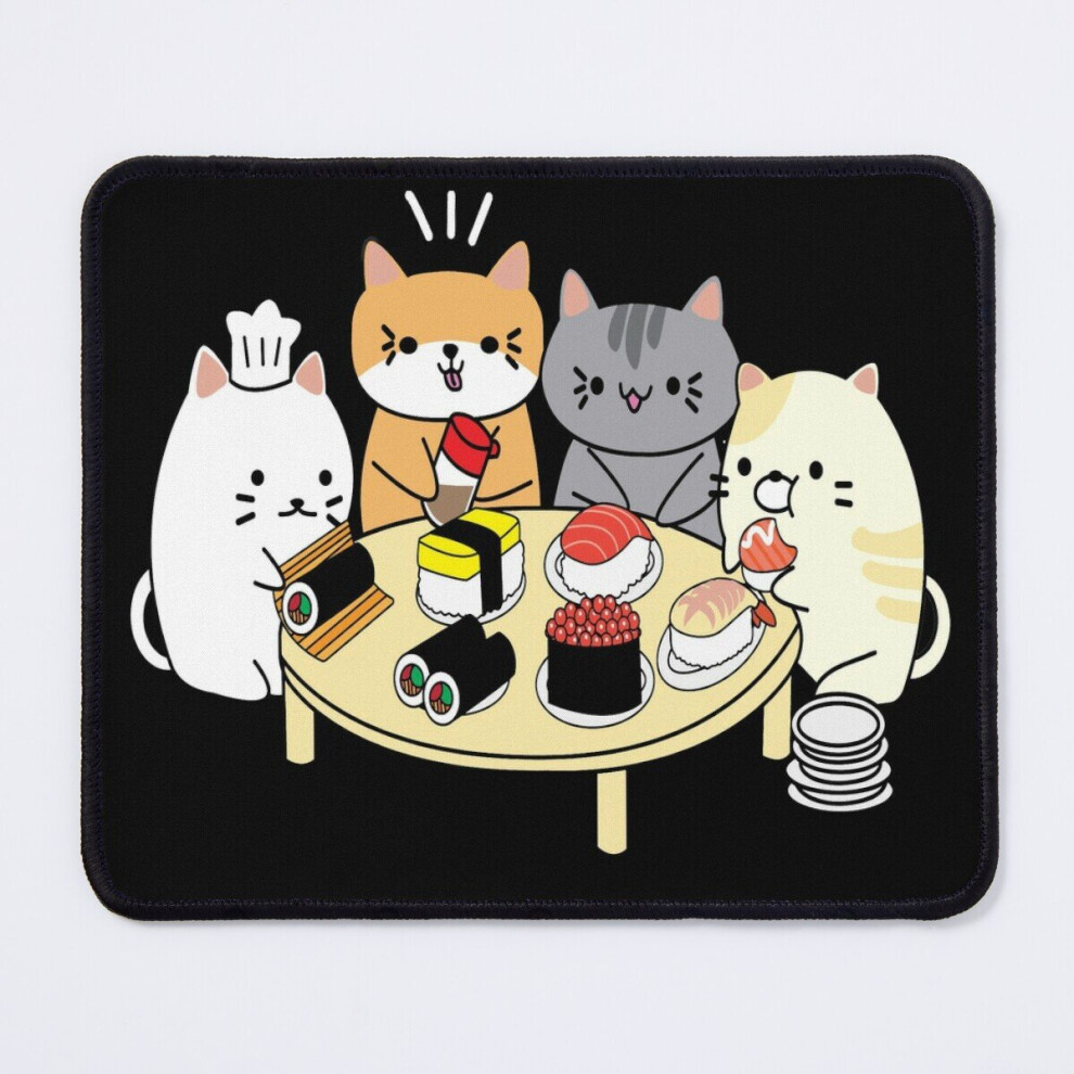Mouse Pad Cute Kawaii Sushi Cat Gathering 11.8 X 9.8 Inch Computer Mat Gaming Office Mousepad 7802738149043