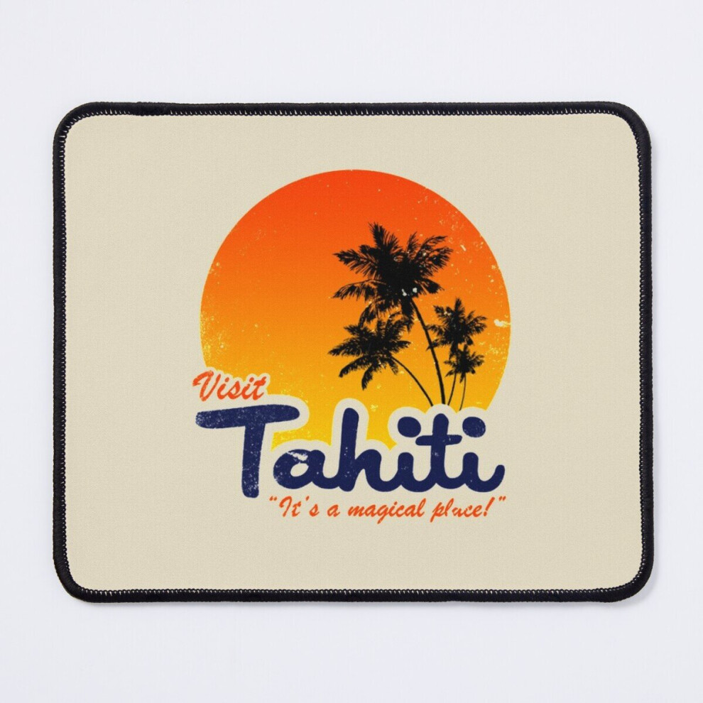 Mouse Pad Visit Tahiti, Distressed 11.8 X 9.8 Inch Computer Mat Gaming Office Mousepad 7802738128260