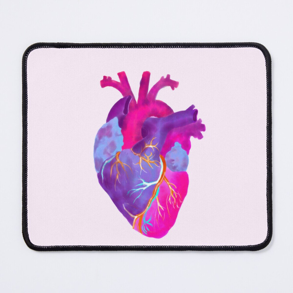 Mouse Pad Watercolor Anatomical Heart 11.8 X 9.8 Inch Computer Mat Gaming Office Mousepad 7802738160772
