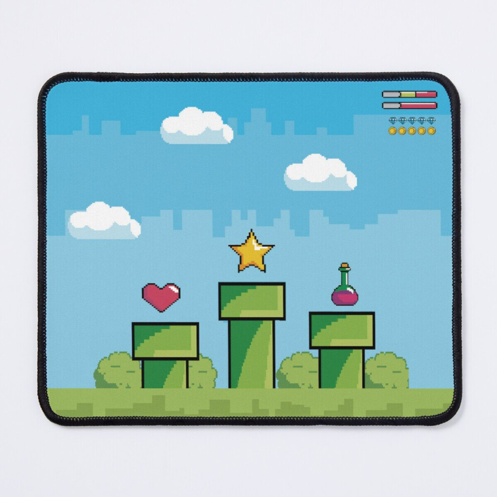 Mouse Pad Game Pixel Art 11.8 X 9.8 Inch Computer Mat Gaming Office Mousepad 7802738128291