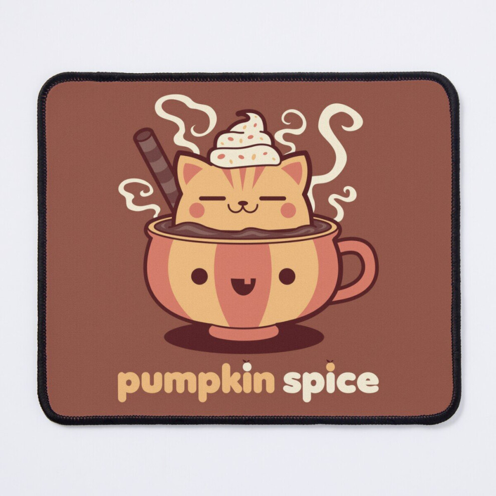 Mouse Pad Pumpkin Spice Kawaii Kitty 11.8 X 9.8 Inch Computer Mat Gaming Office Mousepad 7802738133318