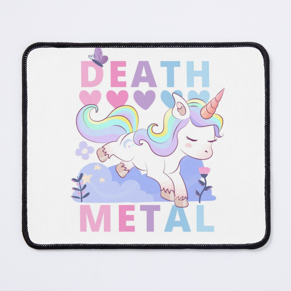 Mouse Pad Death Metal- Adorable Unicorn Rainbow 11.8 X 9.8 Inch Computer Mat Gaming Office Mousepad 7802738165944