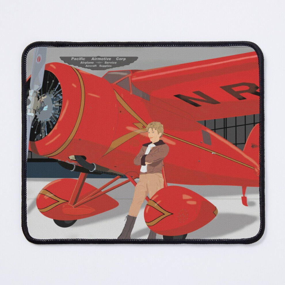 Mouse Pad Amelia Earhart With Lockheed Vega 5B 11.8 X 9.8 Inch Computer Mat Gaming Office Mousepad 7802738206128