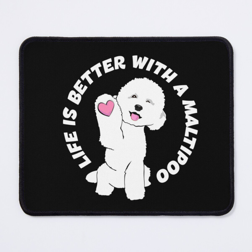 Mouse Pad Life Is Better With A Maltipoo. Maltipoo 11.8 X 9.8 Inch Computer Mat Gaming Office Mousepad White 7802738175981