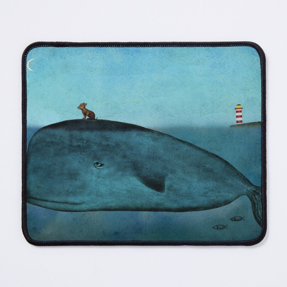 Mouse Pad Whale And Dog Watercolor 11.8 X 9.8 Inch Computer Mat Gaming Office Mousepad 7802738113341