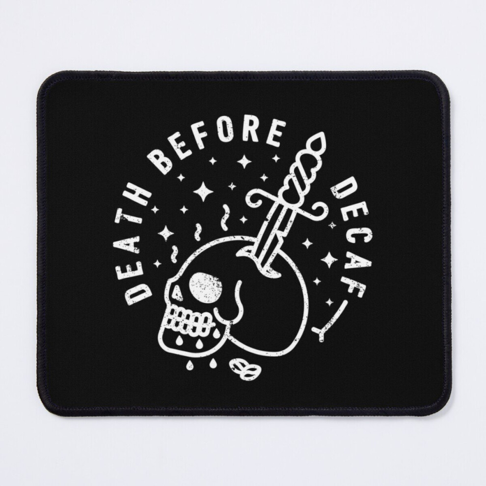 Mouse Pad Death Before Decaf 11.8 X 9.8 Inch Computer Mat Gaming Office Mousepad 7802738163957