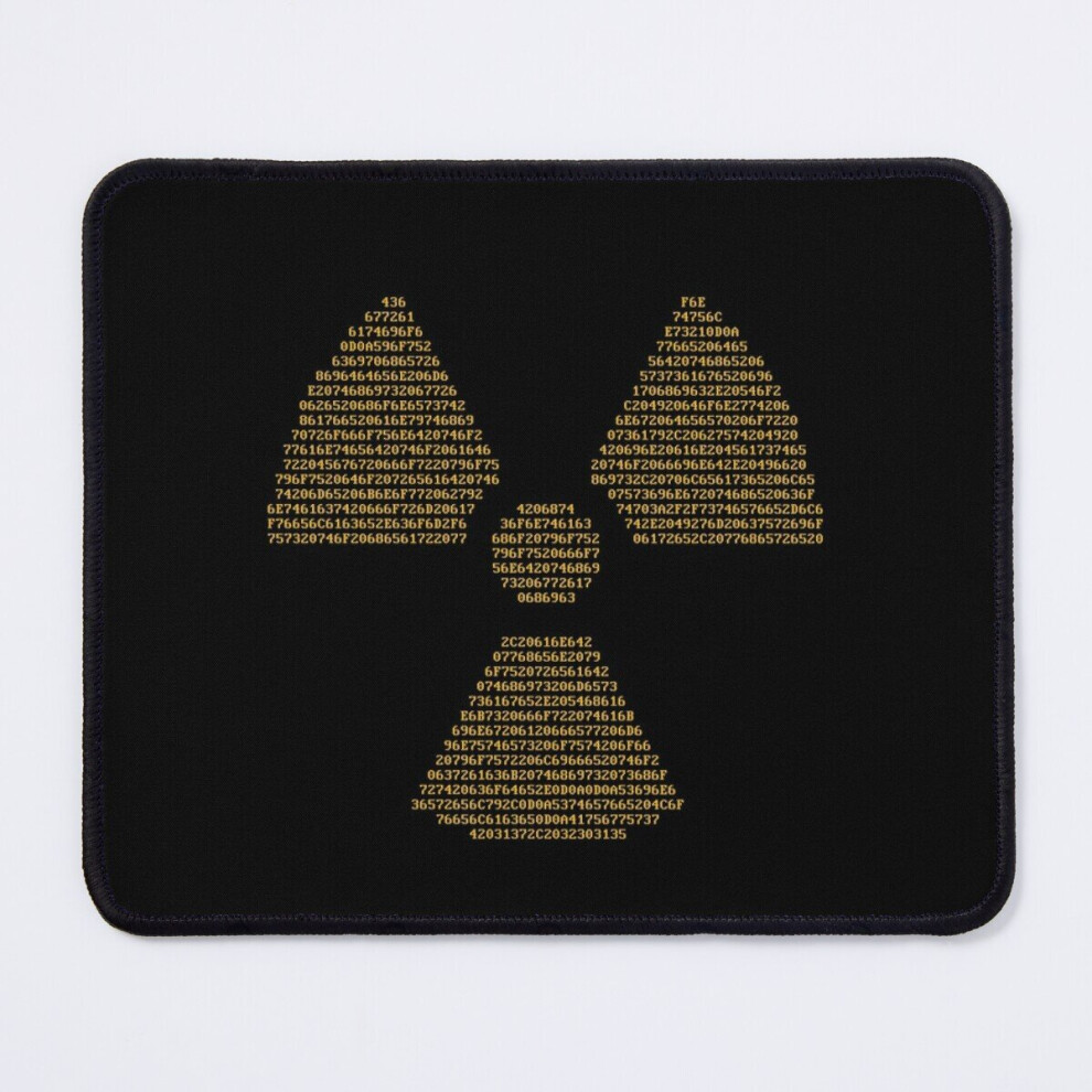 Mouse Pad Ascii Radioactive Symbol 11.8 X 9.8 Inch Computer Mat Gaming Office Mousepad 7802738155624