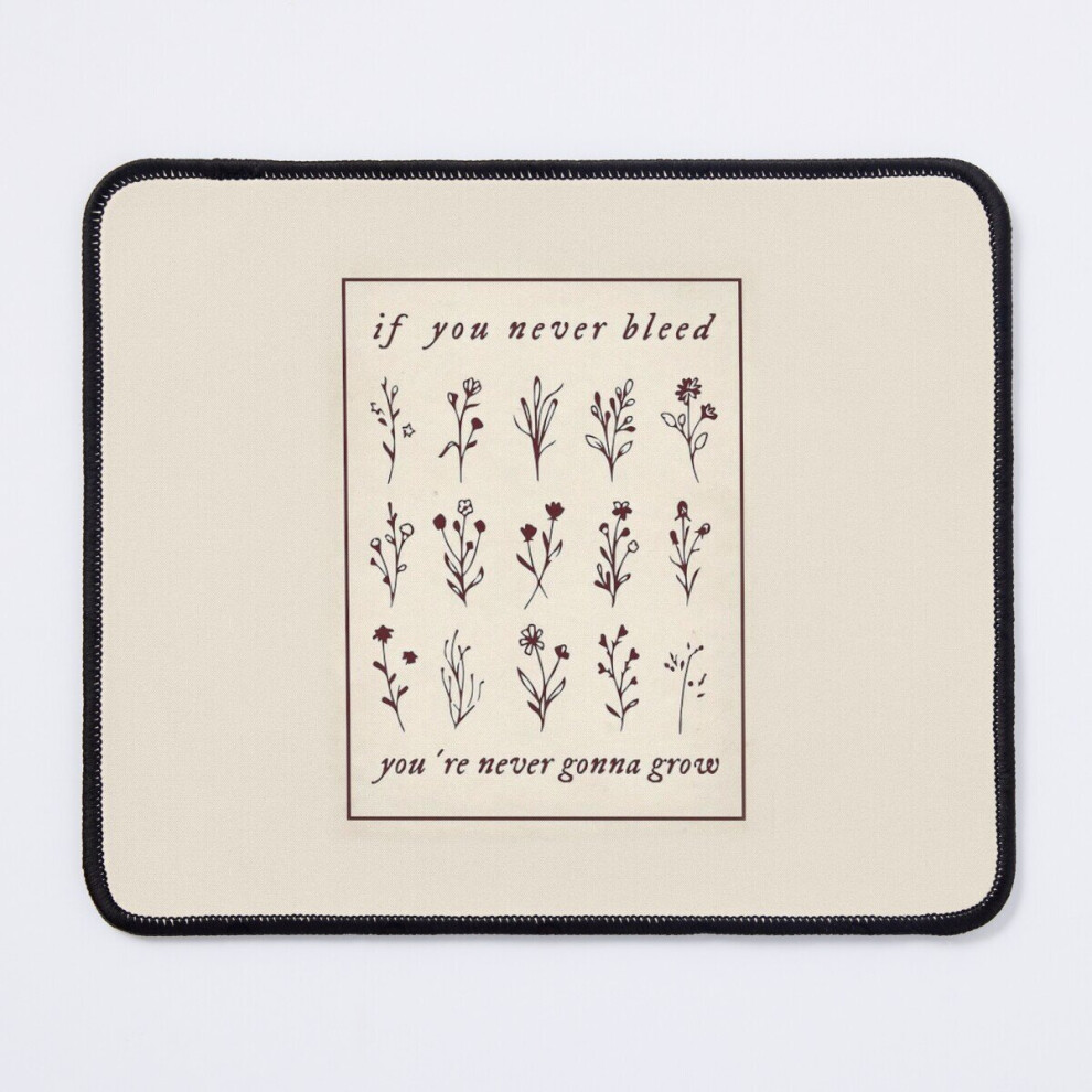 Mouse Pad If You Never Bleed You're Never Gonna Grow 11.8 X 9.8 Inch Computer Mat Gaming Office Mousepad 7802738135909