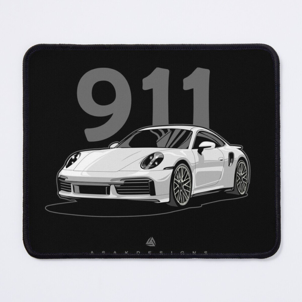 Mouse Pad 911 Turbo Illustration Graphics 11.8 X 9.8 Inch Computer Mat Gaming Office Mousepad 7802738120936