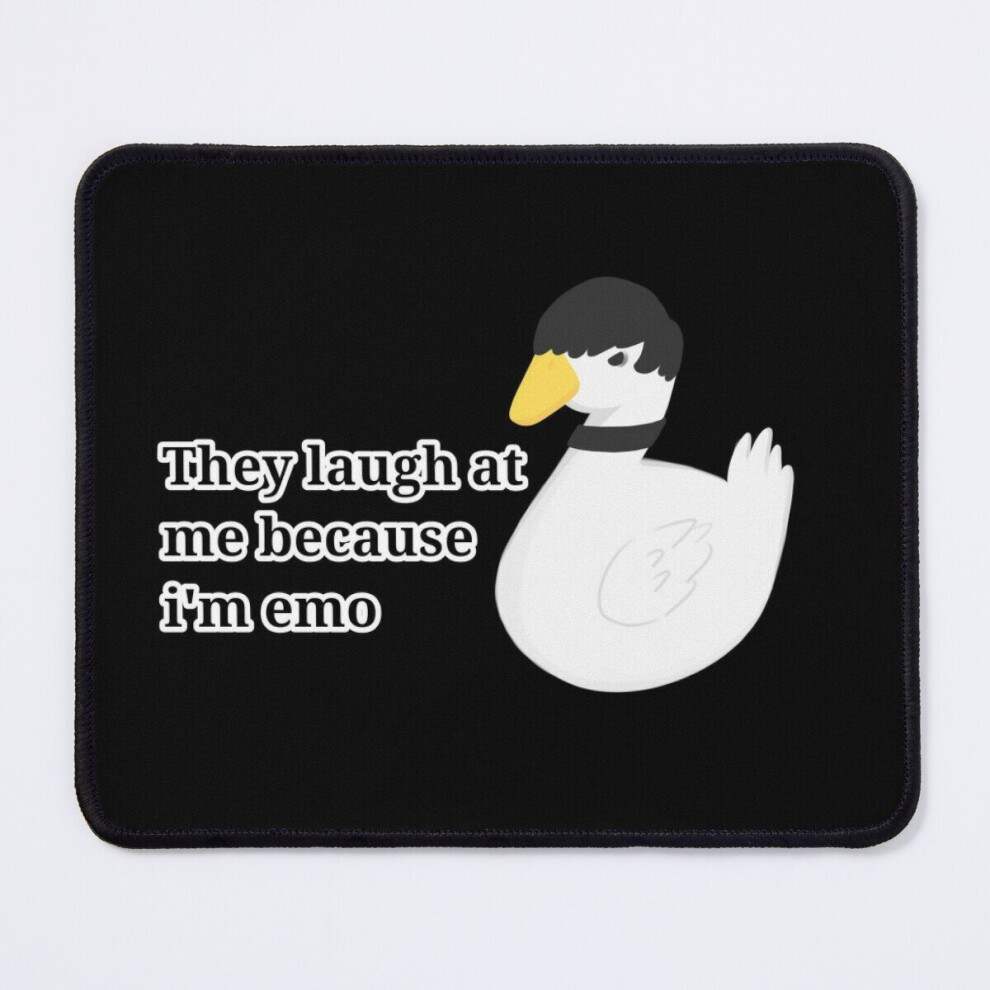Mouse Pad They Laugh At Me Because Im Emo (Emo Duck) 11.8 X 9.8 Inch Computer Mat Gaming Office Mousepad 7802738150858