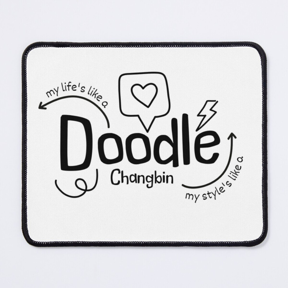 Mouse Pad Changbin - Doodle (&White) 11.8 X 9.8 Inch Computer Mat Gaming Office Mousepad Black/White 7802738158397