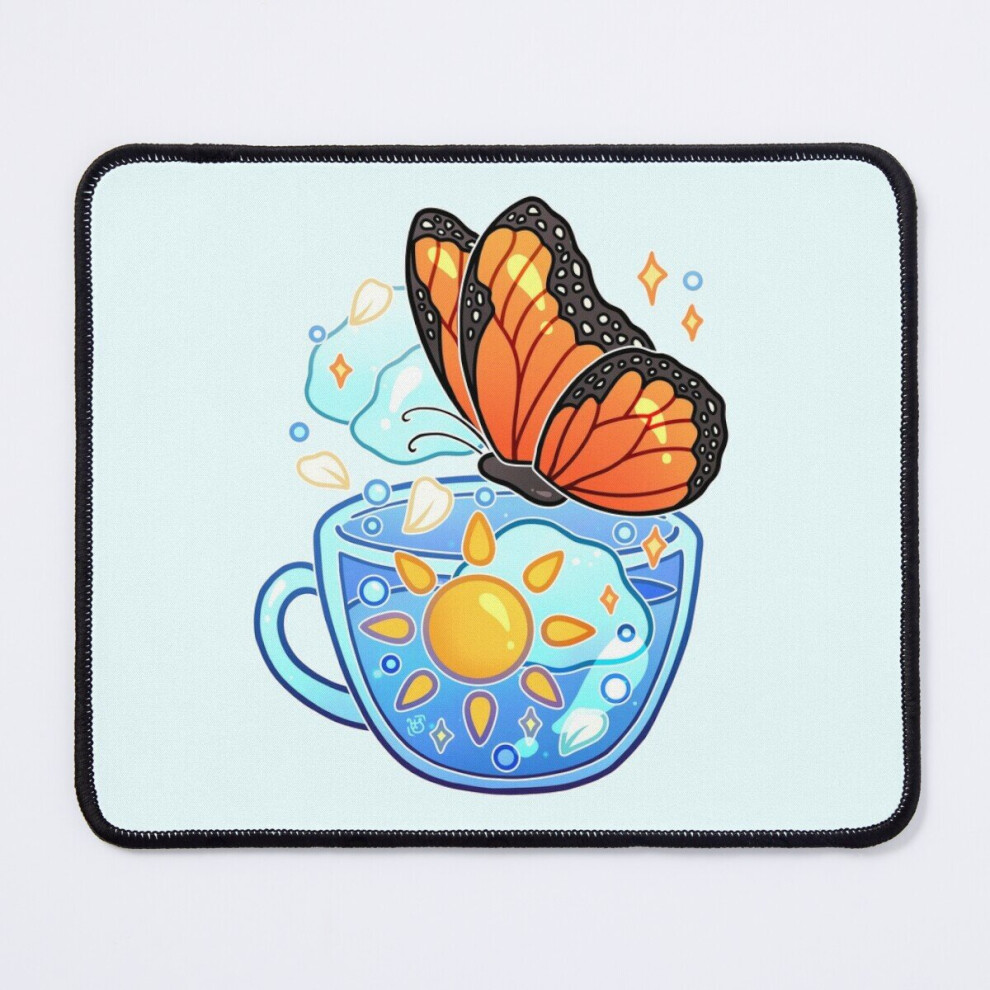 Mouse Pad Sunshine Monarch Butterfly Teacup 11.8 X 9.8 Inch Computer Mat Gaming Office Mousepad 7802738149791