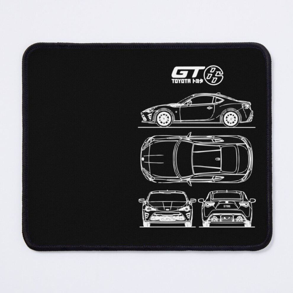 Mouse Pad Gt86 Blueprint. Toyota 86 - Scion Frs - Subaru Brz - 11.8 X 9.8 Inch Computer Mat Gaming Office Mousepad Black 7802738187113