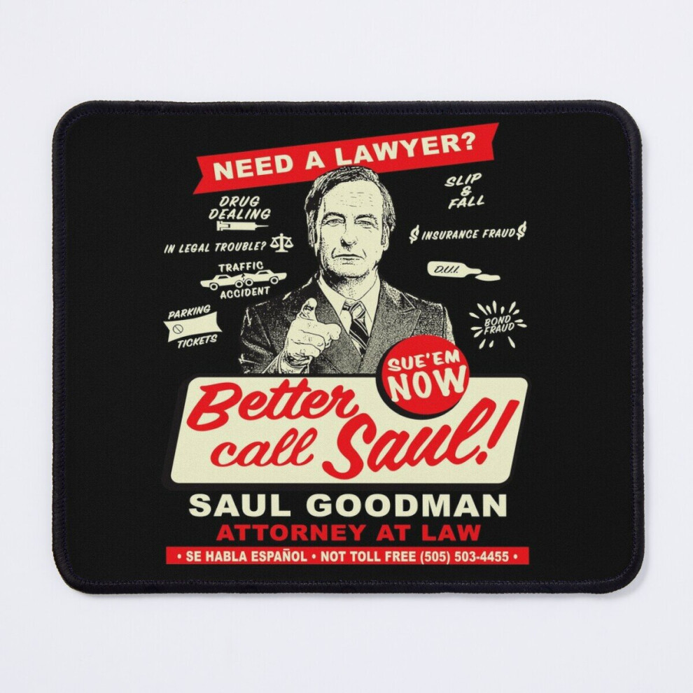 Mouse Pad Need An Attorney Better Call Saul 11.8 X 9.8 Inch Computer Mat Gaming Office Mousepad 7802738135404