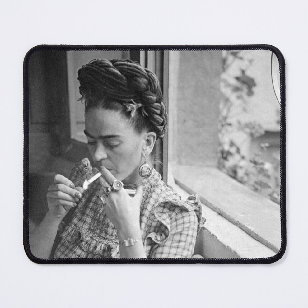 Mouse Pad Rare Frida Kahlo Smoking 11.8 X 9.8 Inch Computer Mat Gaming Office Mousepad 7802738120394