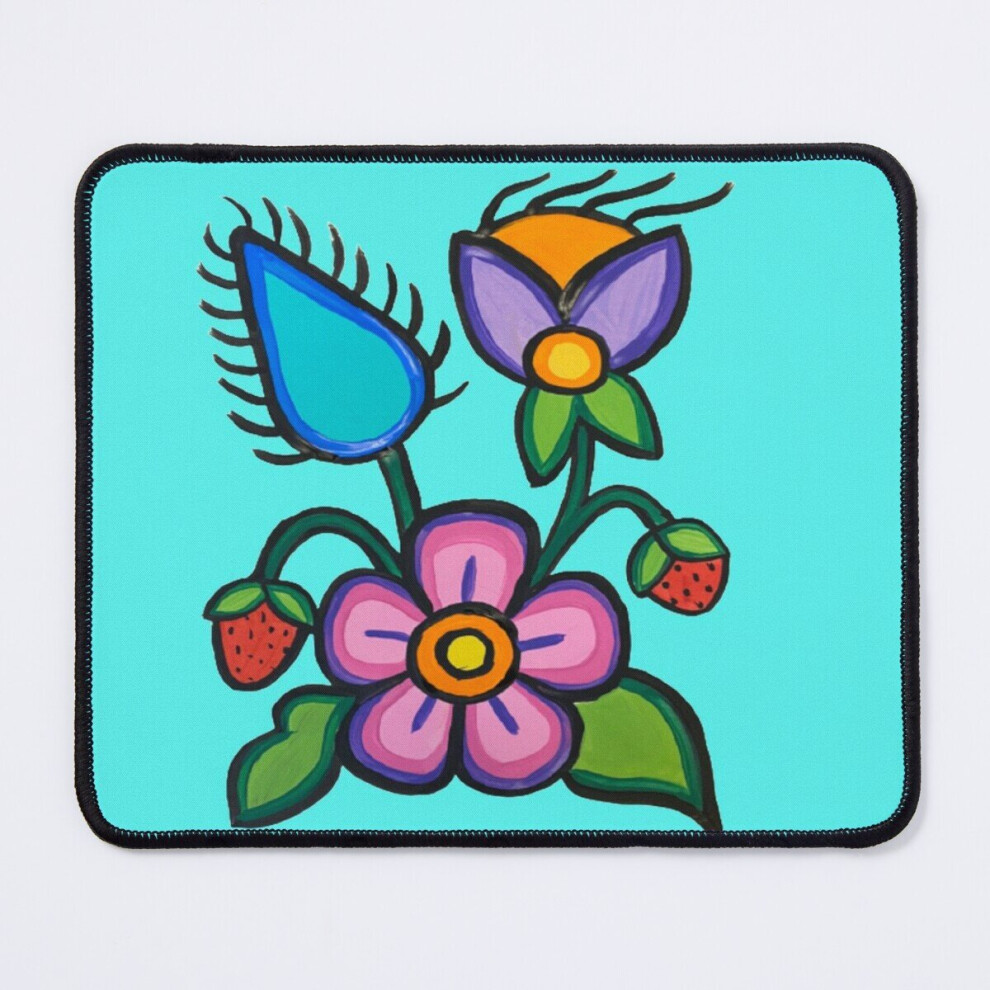 Mouse Pad Strawberry Bloom On Soft 11.8 X 9.8 Inch Computer Mat Gaming Office Mousepad Cyan 7802738152333