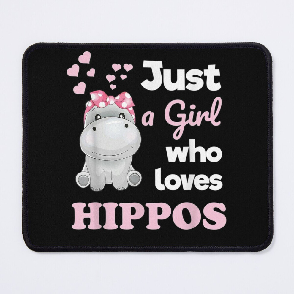 Mouse Pad Just A Girl Who Loves Hippos, Cute Hippo 11.8 X 9.8 Inch Computer Mat Gaming Office Mousepad 7802738179361