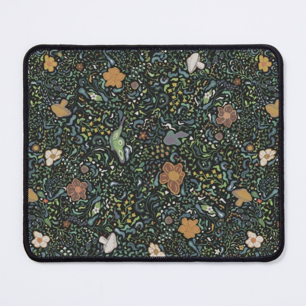 Mouse Pad Psychedelic Garden- 11.8 X 9.8 Inch Computer Mat Gaming Office Mousepad Black 7802738142846