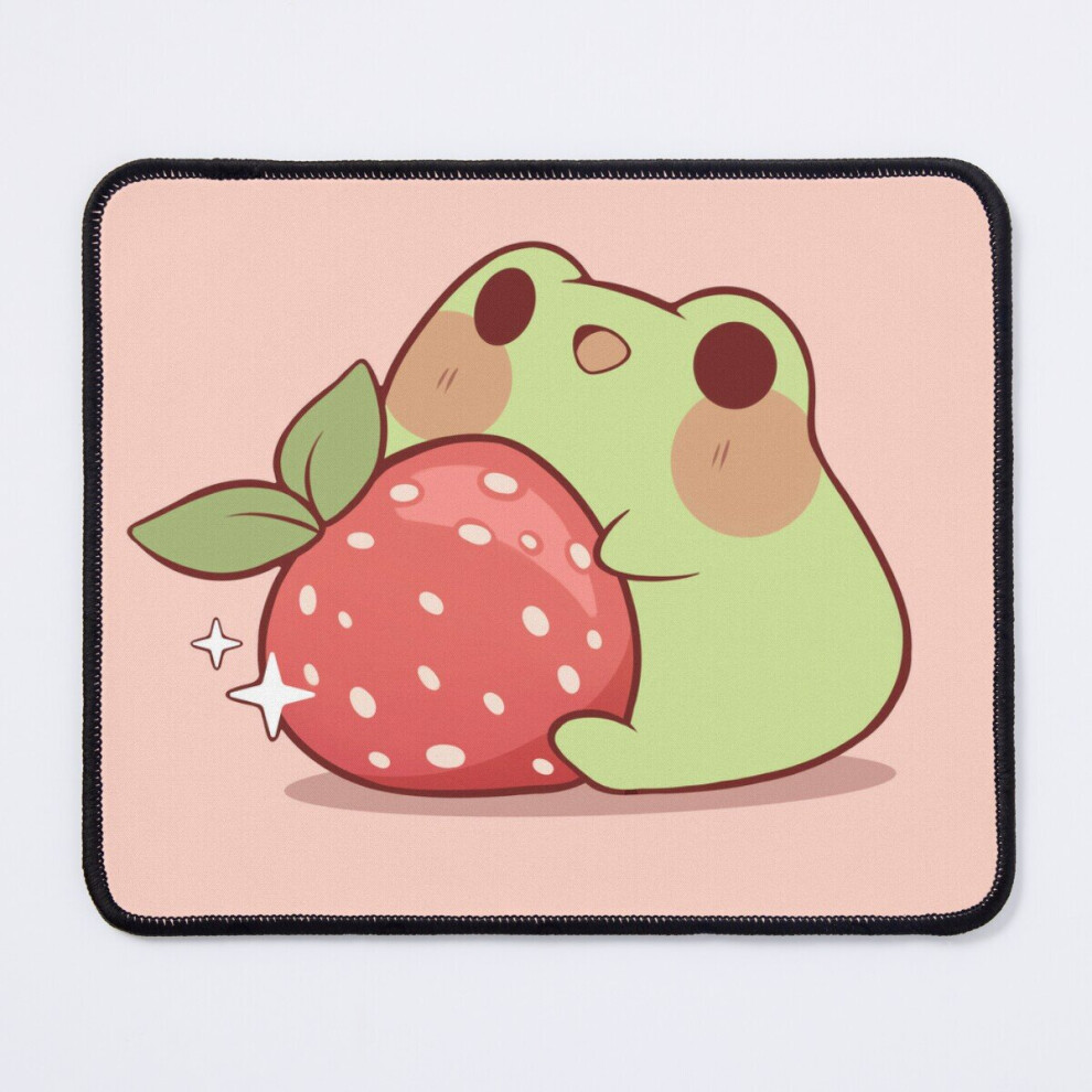 Mouse Pad Frog With Strawberry 11.8 X 9.8 Inch Computer Mat Gaming Office Mousepad 7802738205985
