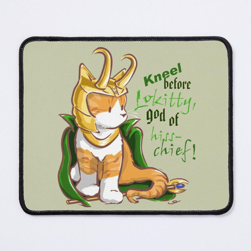 Mouse Pad Kneel Before Lokitty! (Chibi Version) 11.8 X 9.8 Inch Computer Mat Gaming Office Mousepad 7802738207323