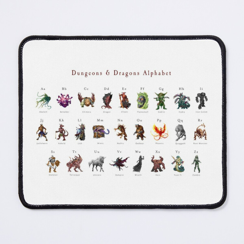 Mouse Pad Monster Alphabet 11.8 X 9.8 Inch Computer Mat Gaming Office Mousepad 7802738148534