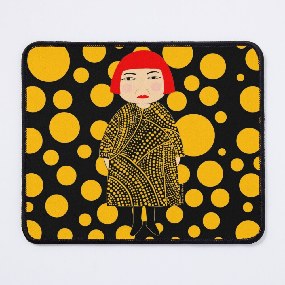 Mouse Pad Dots Yayoi Kusama Inspired 11.8 X 9.8 Inch Computer Mat Gaming Office Mousepad Yellow 7802738128512