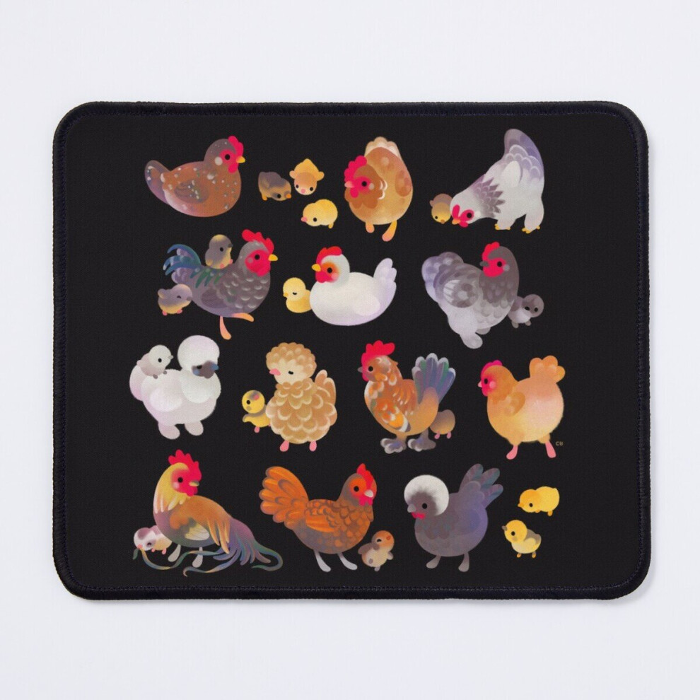Mouse Pad Chicken And Chick - 11.8 X 9.8 Inch Computer Mat Gaming Office Mousepad Dark 7802738112191