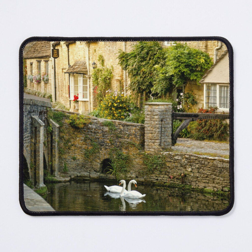 Mouse Pad Two Swans Castle Combe Uk 11.8 X 9.8 Inch Computer Mat Gaming Office Mousepad 7802738175745