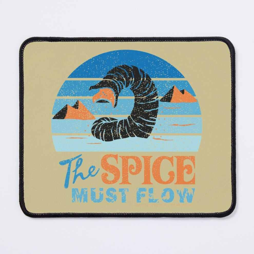 Mouse Pad The Spice Must Flow - Vintage Sandworm Circular Shades Of - Dune (2021 Film) 11.8 X 9.8 Inch Computer Mat Gaming Office Mousepad Blue 7802738126112