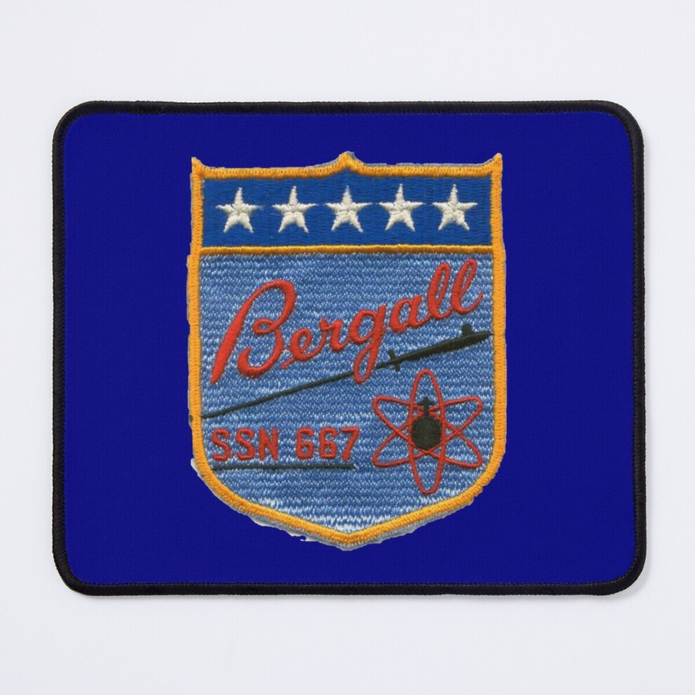 Mouse Pad Uss Bergall (Ssn-667) Ship's Store 11.8 X 9.8 Inch Computer Mat Gaming Office Mousepad 7802738190861