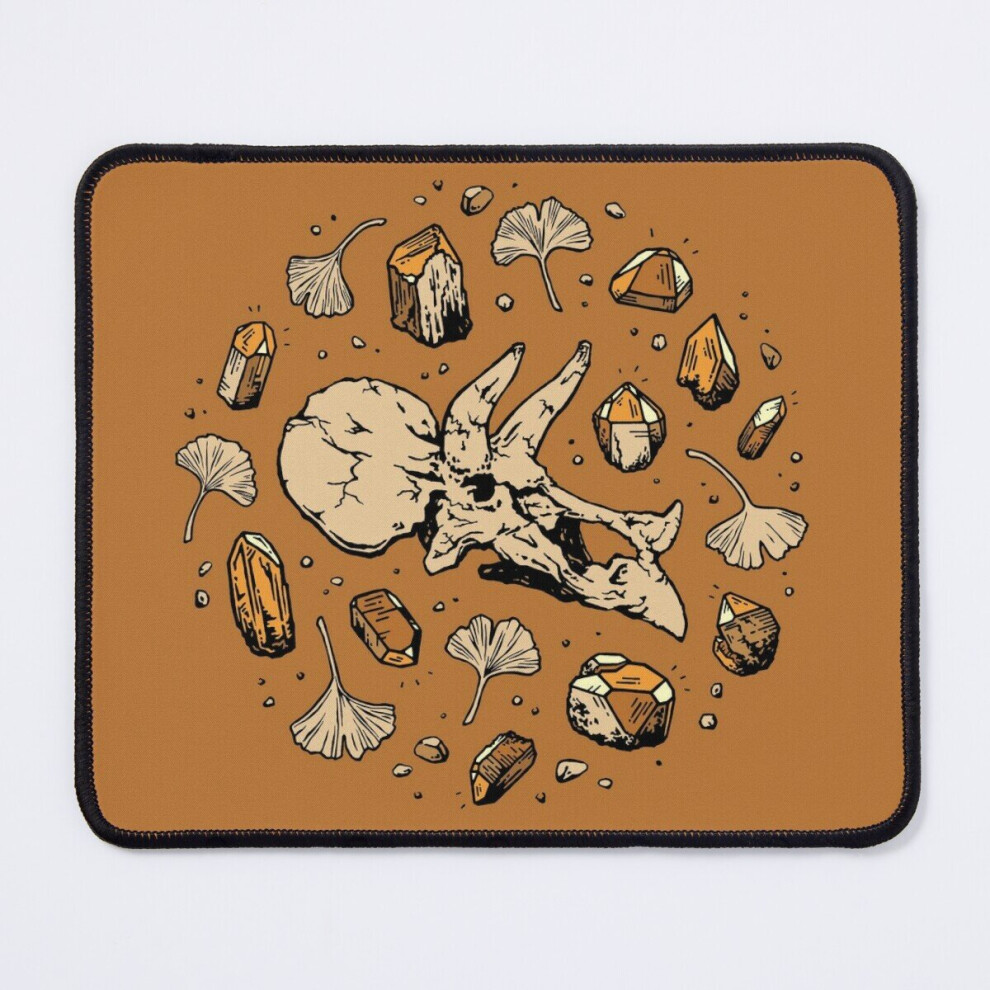 Mouse Pad Triceratops Rocks! Citrine Quartz Dinosaur Skull Fossil Art 11.8 X 9.8 Inch Computer Mat Gaming Office Mousepad 7802738198140
