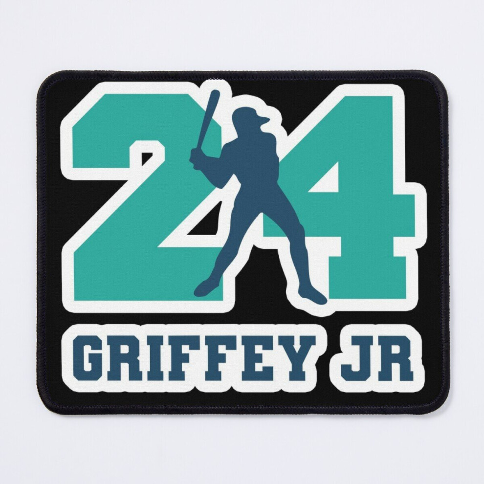 Mouse Pad 24 Ken Griffey Jr, The Kid, Seattle Redro Baseball, Ken Griffey Junior, 11.8 X 9.8 Inch Computer Mat Gaming Office Mousepad 7802738150506