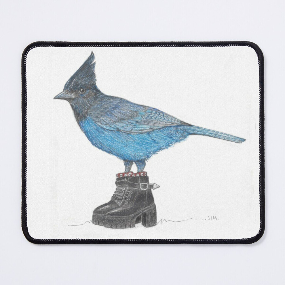 Mouse Pad Jay In Punk Boots 11.8 X 9.8 Inch Computer Mat Gaming Office Mousepad Blue 7802738170078
