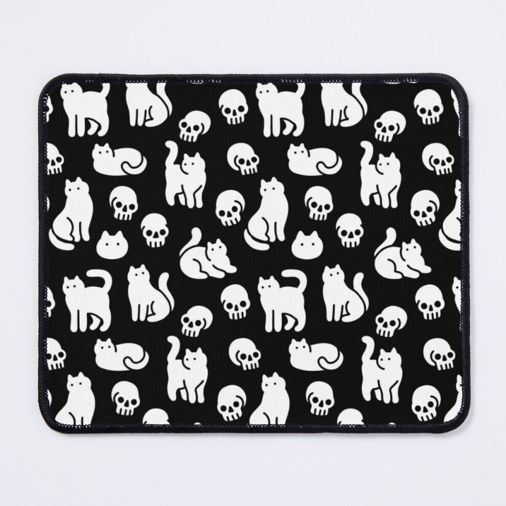 Mouse Pad Cats And Skulls Pattern 11.8 X 9.8 Inch Computer Mat Gaming Office Mousepad 7802738185263