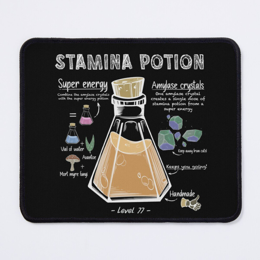 Mouse Pad Stamina Potion Recipe 11.8 X 9.8 Inch Computer Mat Gaming Office Mousepad 7802738199017