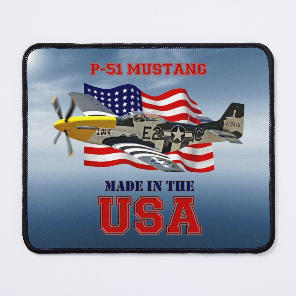 Mouse Pad P-51 Mustang Made In The Usa 11.8 X 9.8 Inch Computer Mat Gaming Office Mousepad 7802738207583