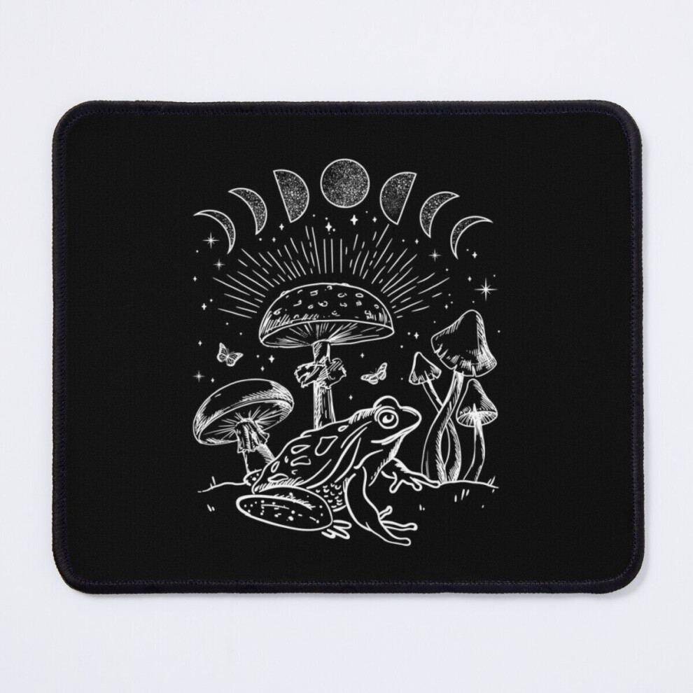 Mouse Pad Academia Frog And Mushroom: Cottagecore Aesthetic With Goth Mystique 11.8 X 9.8 Inch Computer Mat Gaming Office Mousepad Dark 7802738149937
