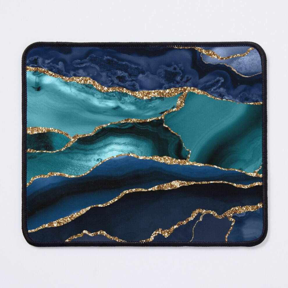 Mouse Pad Glamour Ocean Faux Marble 11.8 X 9.8 Inch Computer Mat Gaming Office Mousepad Blue 7802738121209