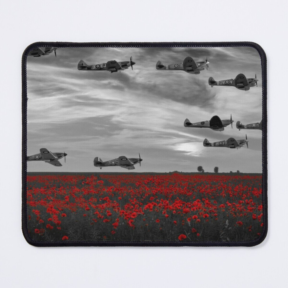 Mouse Pad Spitfires Over The Poppy Field 11.8 X 9.8 Inch Computer Mat Gaming Office Mousepad 7802738149876